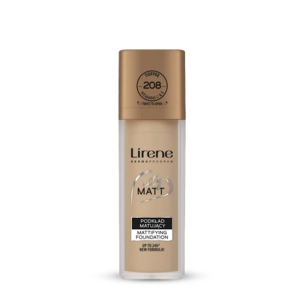 LIRENE City Matt podkład do twarzy matujący 208 Toffee 30ml