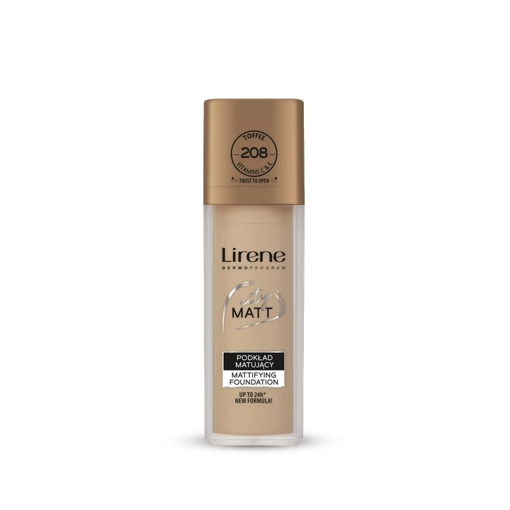 LIRENE City Matt podkład do twarzy matujący 208 Toffee 30ml