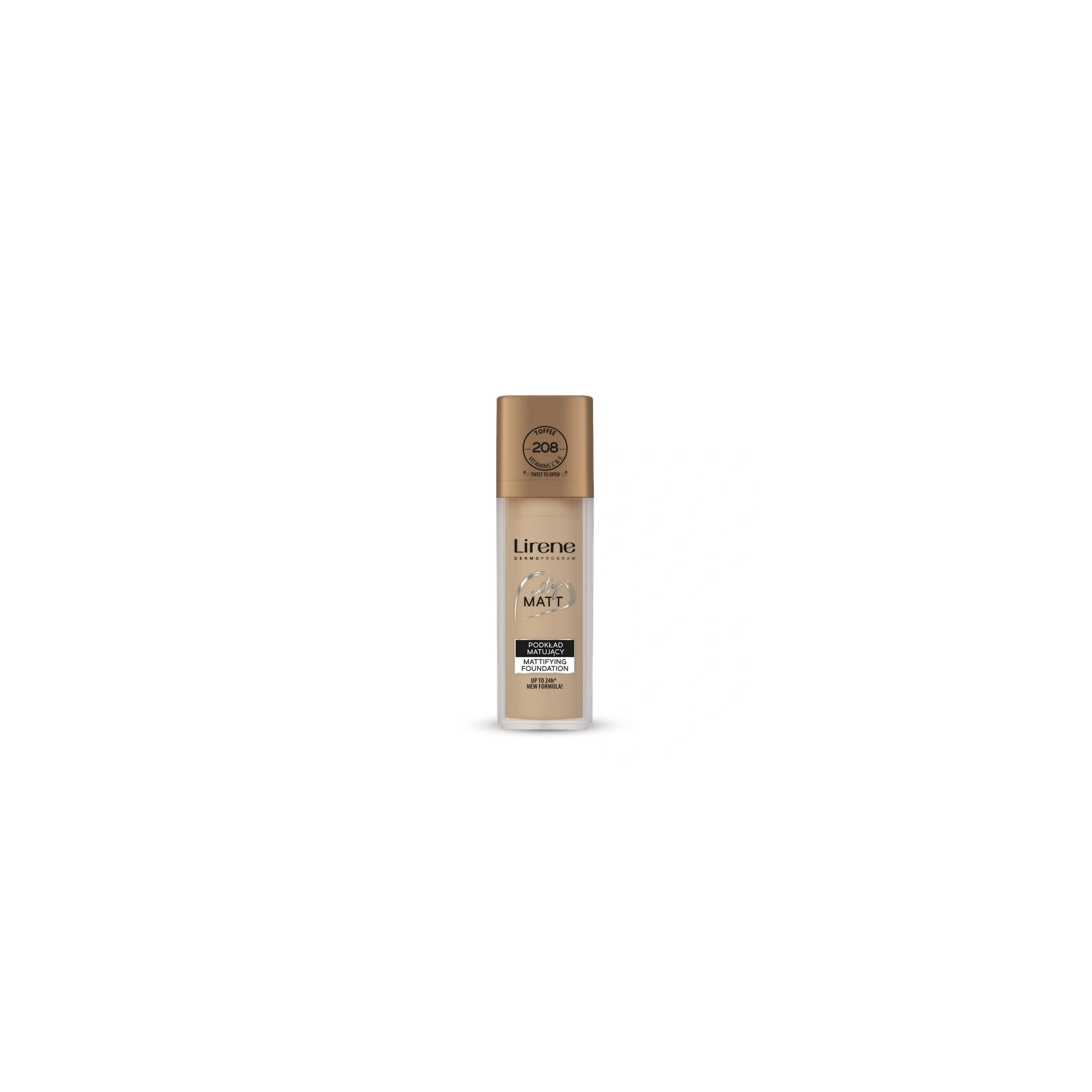 LIRENE City Matt podkład do twarzy matujący 208 Toffee 30ml