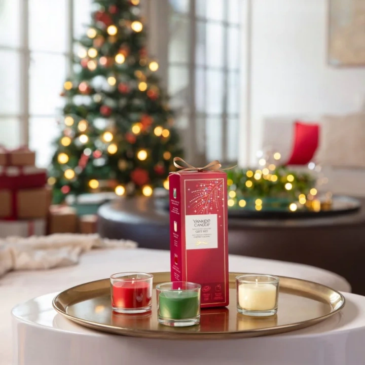 YANKEE CANDLE Christmas zestaw prezentowy 3 świece mini 3x37g