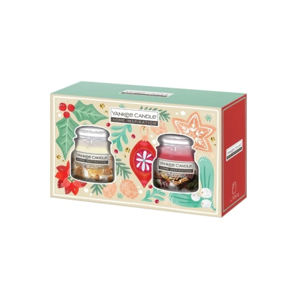 YANKEE CANDLE Home Inspiration zestaw prezentowy 2 małe świece w pudełku 2x104g