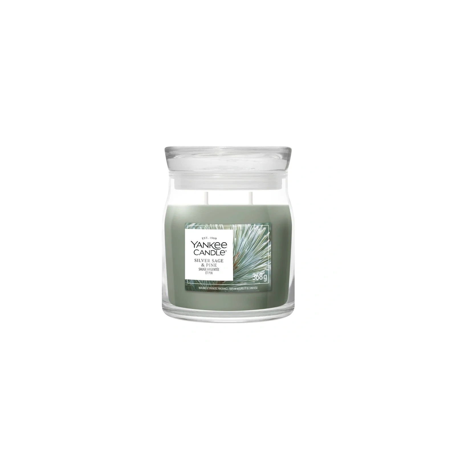 YANKEE CANDLE Silver Sage & Pine świeca zapachowa Signature średnia 368g