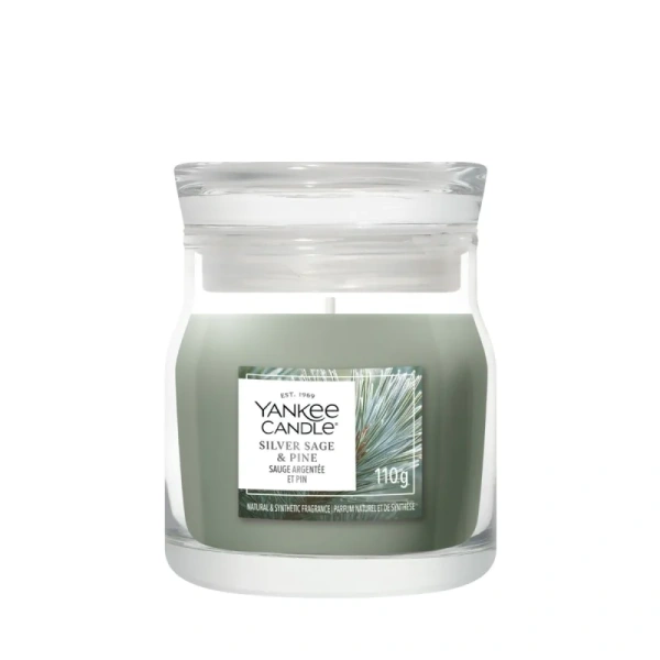 YANKEE CANDLE Silver Sage & Pine świeca zapachowa Signature mała 110g