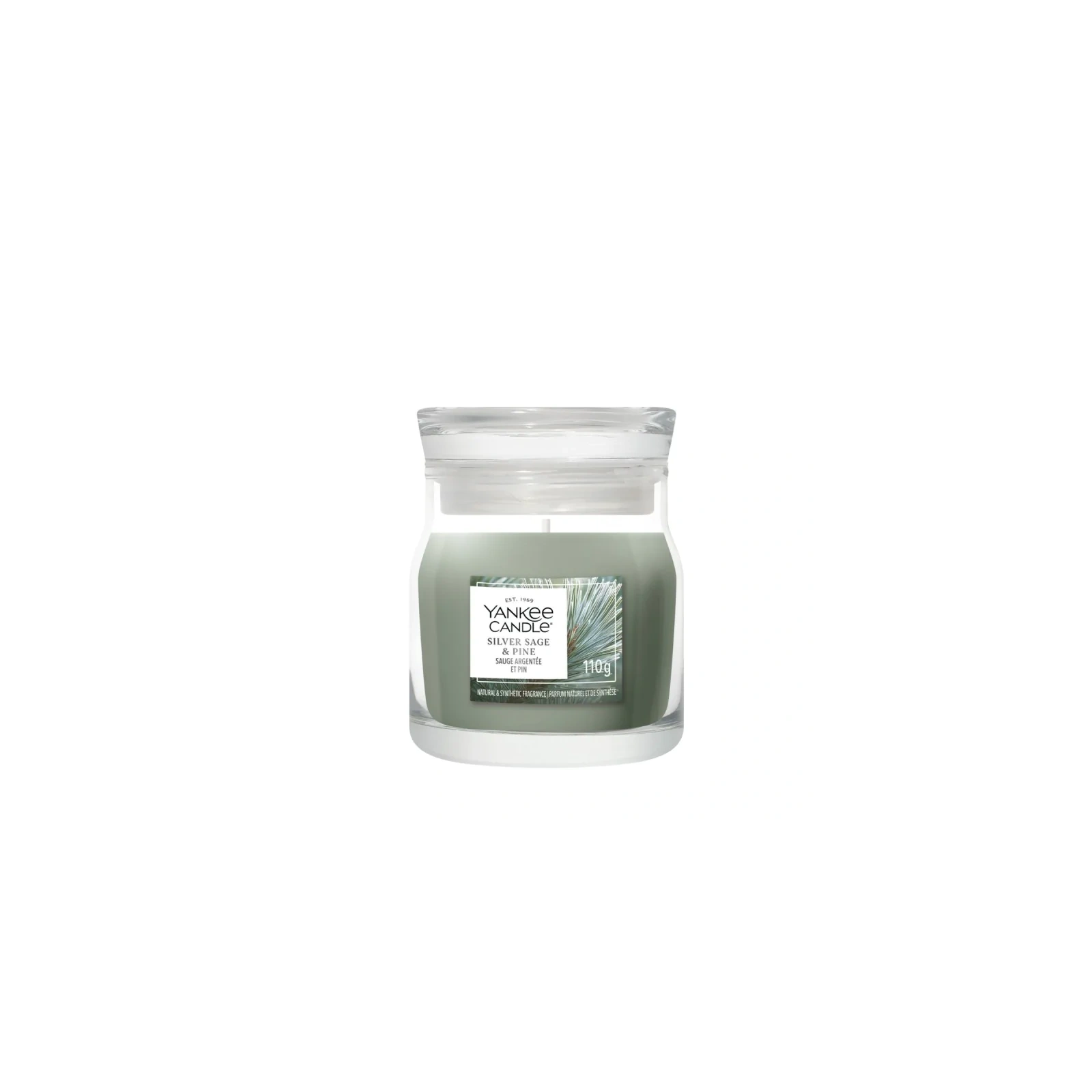 YANKEE CANDLE Silver Sage & Pine świeca zapachowa Signature mała 110g