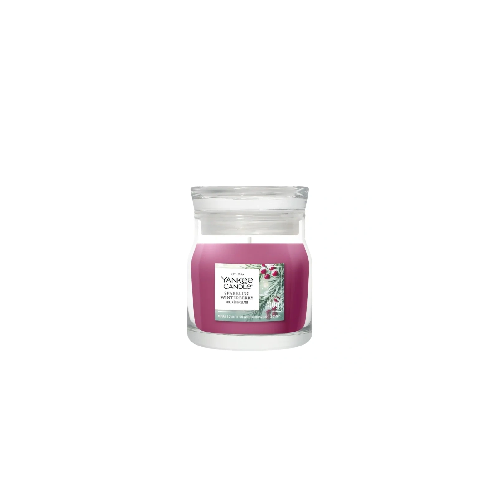 YANKEE CANDLE Sparkling Winterberry świeca zapachowa Signature mała 110g