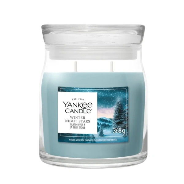 YANKEE CANDLE Winter Night Stars świeca zapachowa Signature średnia 368g