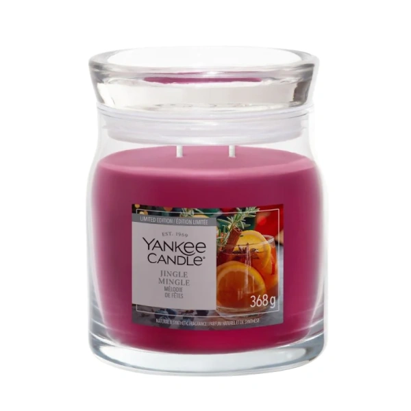 YANKEE CANDLE Jingle Mingle świeca zapachowa Signature średnia 368g