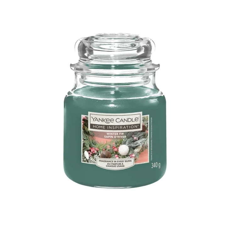 YANKEE CANDLE Home Inspiration Średnia świeca w słoiku WINTER FIR 340g