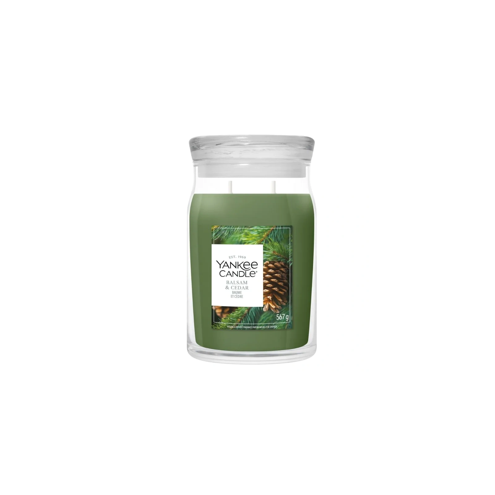 YANKEE CANDLE Balsam & Cedar Fireside świeca zapachowa duża 623g