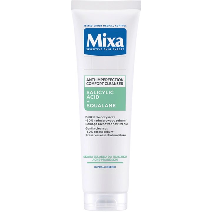 Mixa Salicylic Acid+Squalane oczyszczający żel do twarzy przeciw niedoskonałościom 150ml