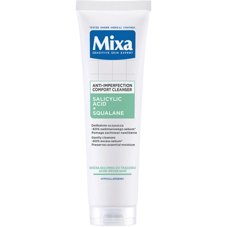 Mixa Salicylic Acid+Squalane oczyszczający żel do twarzy przeciw niedoskonałościom 150ml