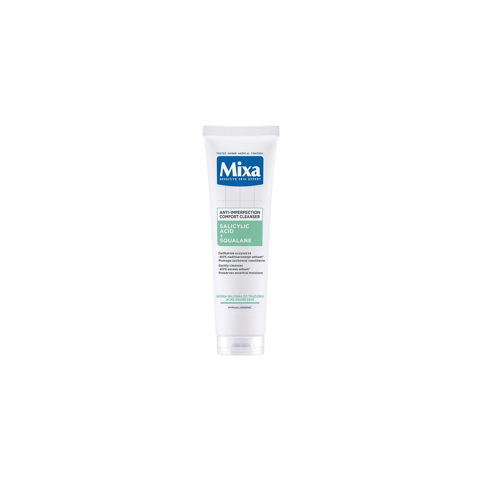Mixa Salicylic Acid+Squalane oczyszczający żel do twarzy przeciw niedoskonałościom 150ml
