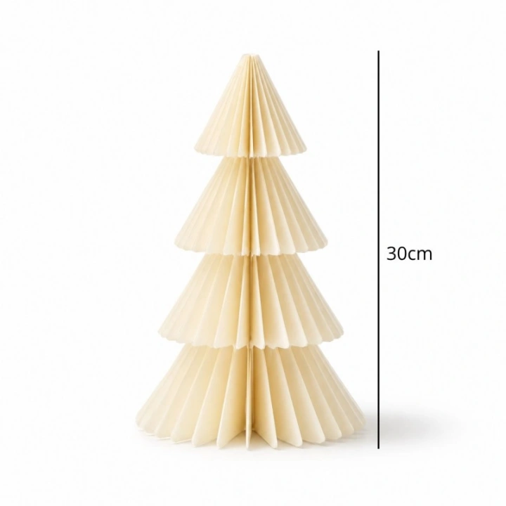 ECARLA papierowa choinka składana kremowa 30cm WOZ67