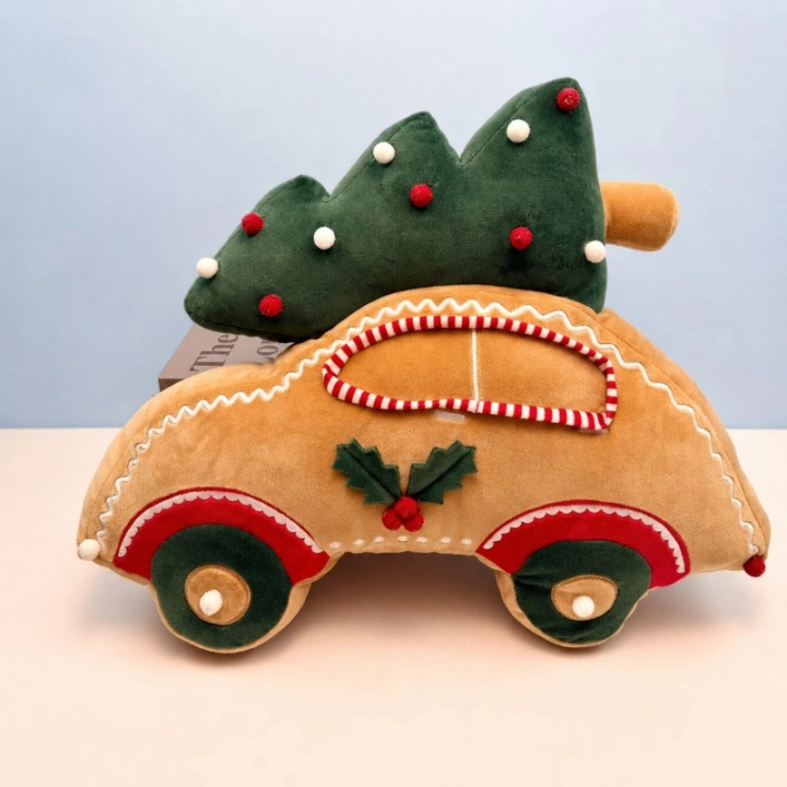 ECARLA świąteczna welurowa poduszka auto z choinką 47cm PDS30