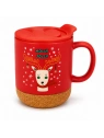 ECARLA świąteczny kubek ceramiczny z korkiem i przykrywką KB31 380ml
