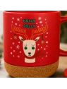 ECARLA świąteczny kubek ceramiczny z korkiem i przykrywką KB31 380ml