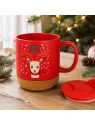 ECARLA świąteczny kubek ceramiczny z korkiem i przykrywką KB31 380ml