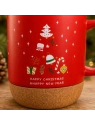 ECARLA świąteczny kubek ceramiczny z korkiem i przykrywką KB32 380ml