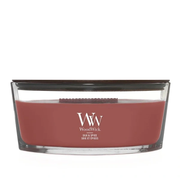 WOODWICK Silk & Spice świeca zapachowa elipsa 453g