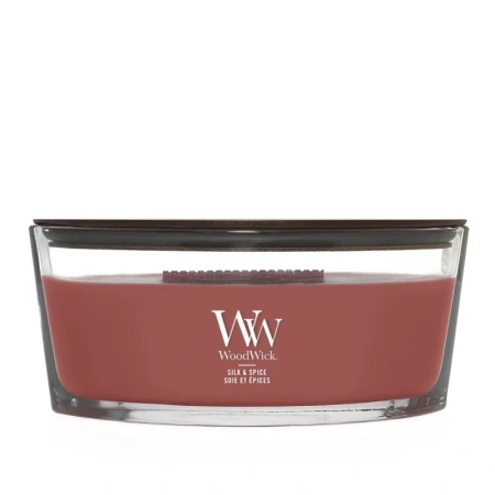 WOODWICK Silk & Spice świeca zapachowa elipsa 453g
