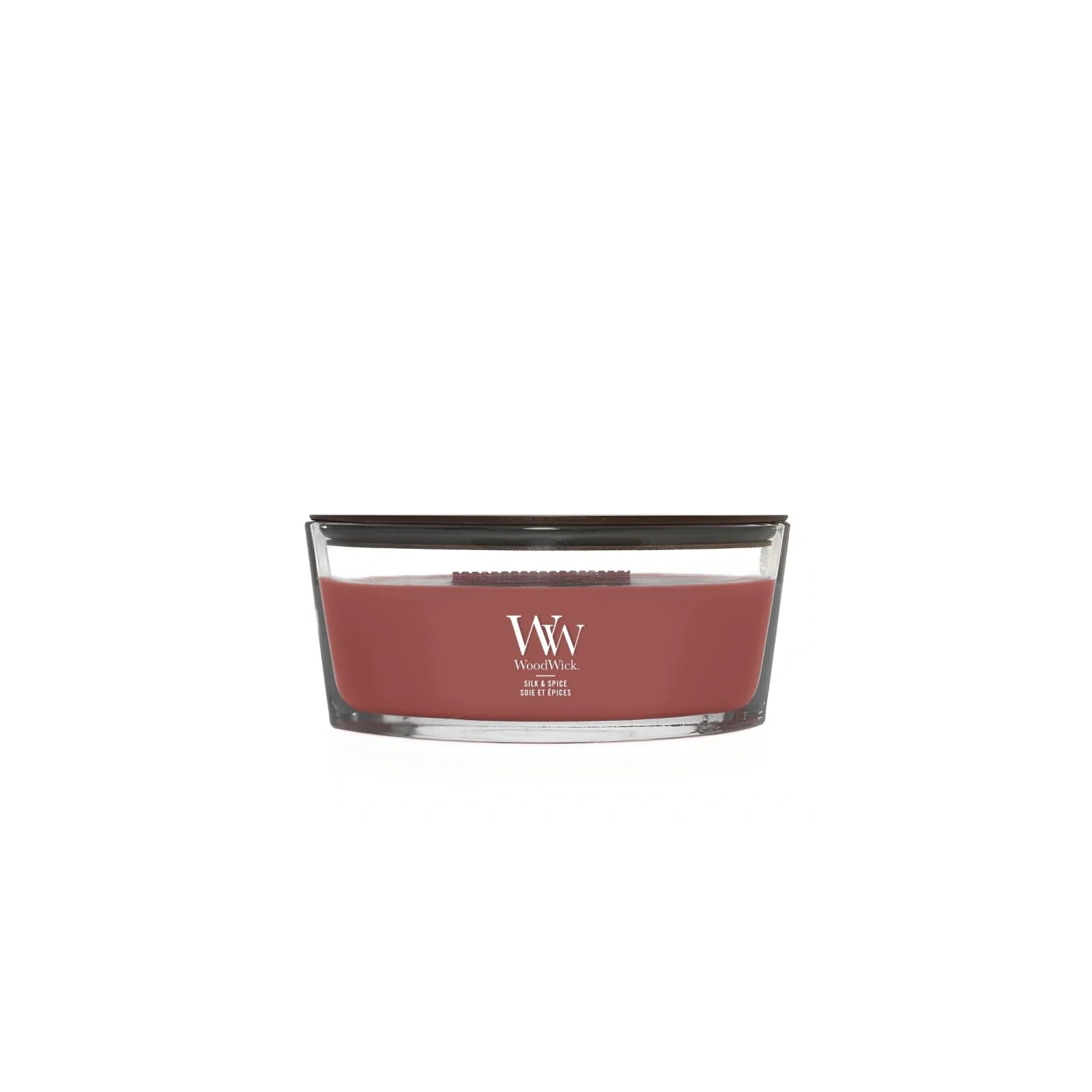 WOODWICK Silk & Spice świeca zapachowa elipsa 453g