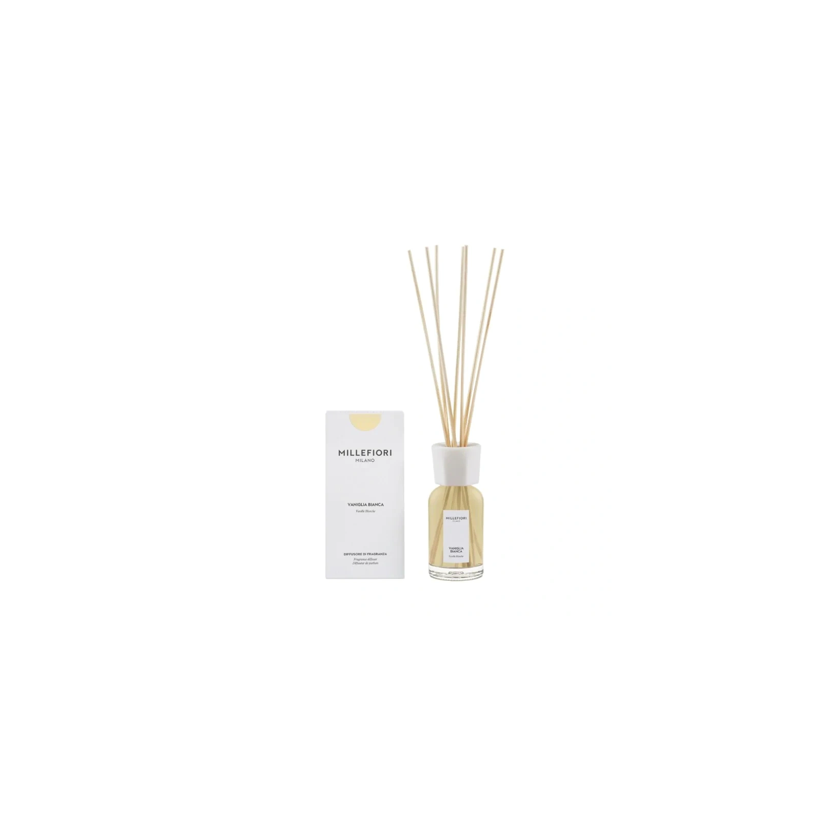 Millefiori Milano Vaniglia Bianca dyfuzor zapachowy z patyczkami 100ml