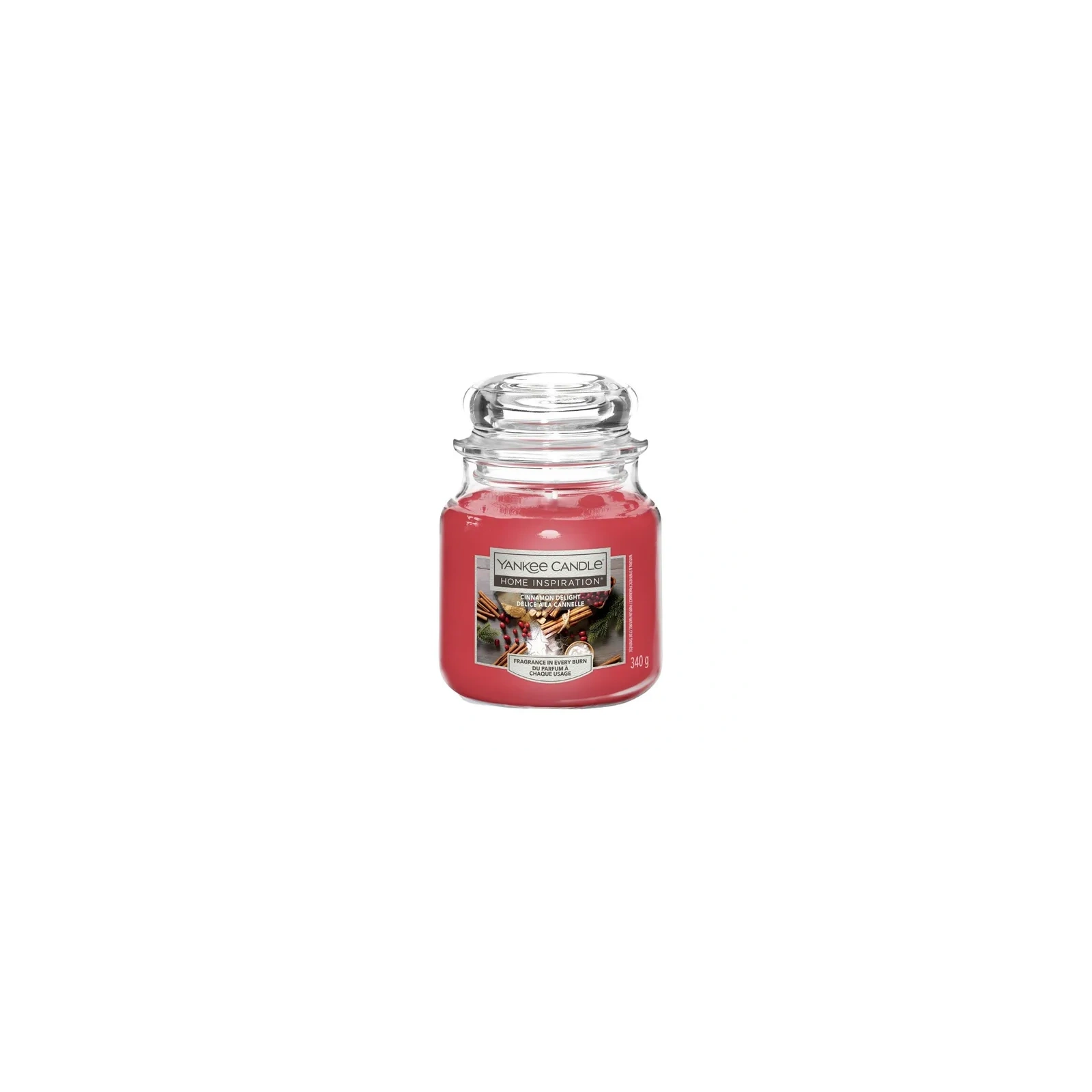 YANKEE CANDLE Home Inspiration Średnia w świeca słoiku CINNAMON DELIGHT 340g