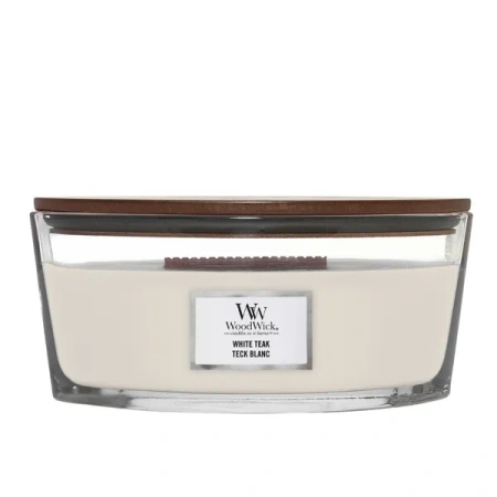 WOODWICK Core Hearthwick świeca w słoiku elipsa WHITE TEAK 453g 