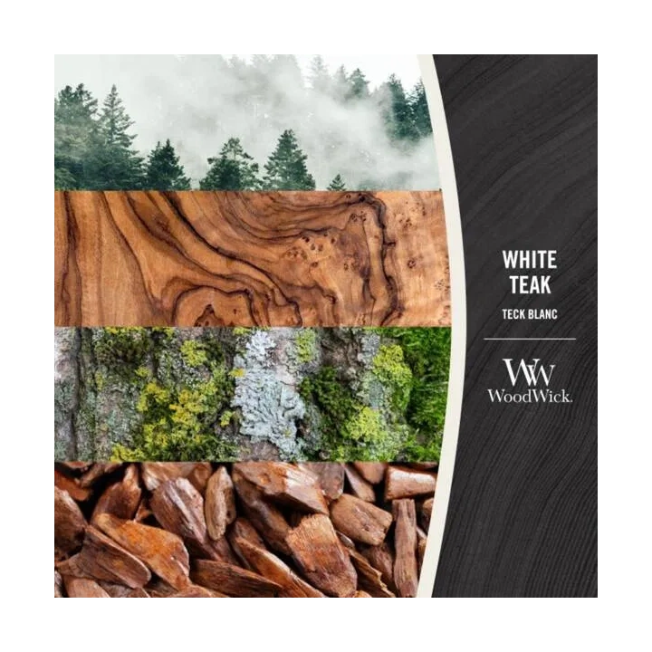 WOODWICK Core Hearthwick świeca w słoiku elipsa WHITE TEAK 453g 