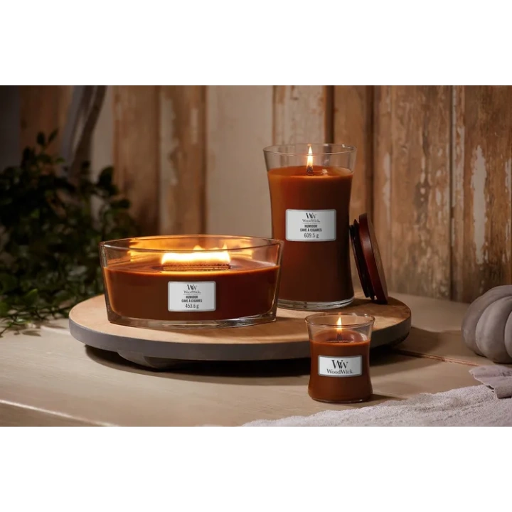 WOODWICK Core Hearthwick świeca w słoiku elipsa WHITE TEAK 453g 