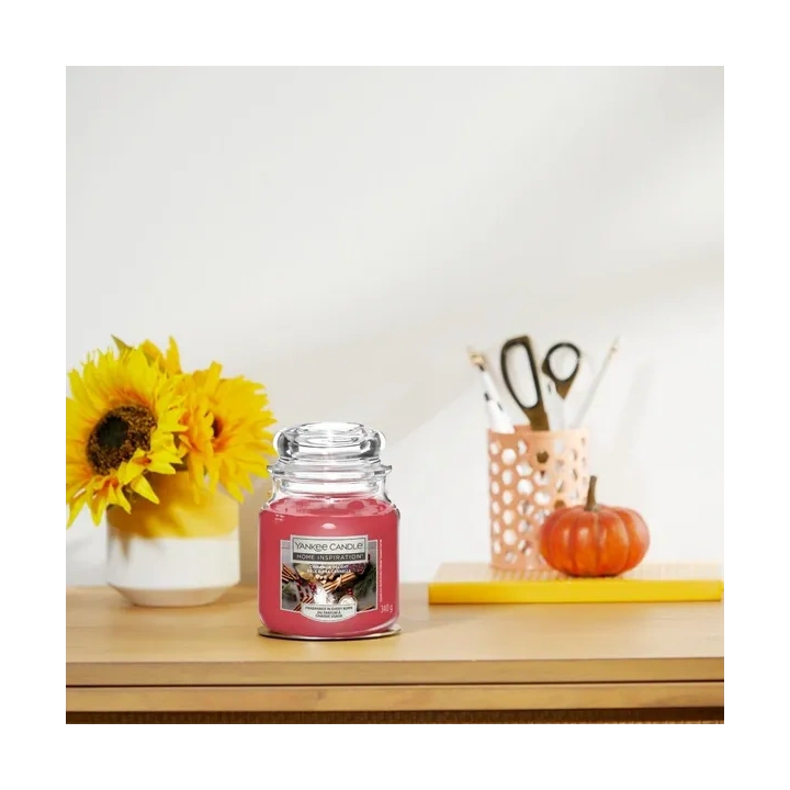 YANKEE CANDLE Home Inspiration Średnia w świeca słoiku CINNAMON DELIGHT 340g