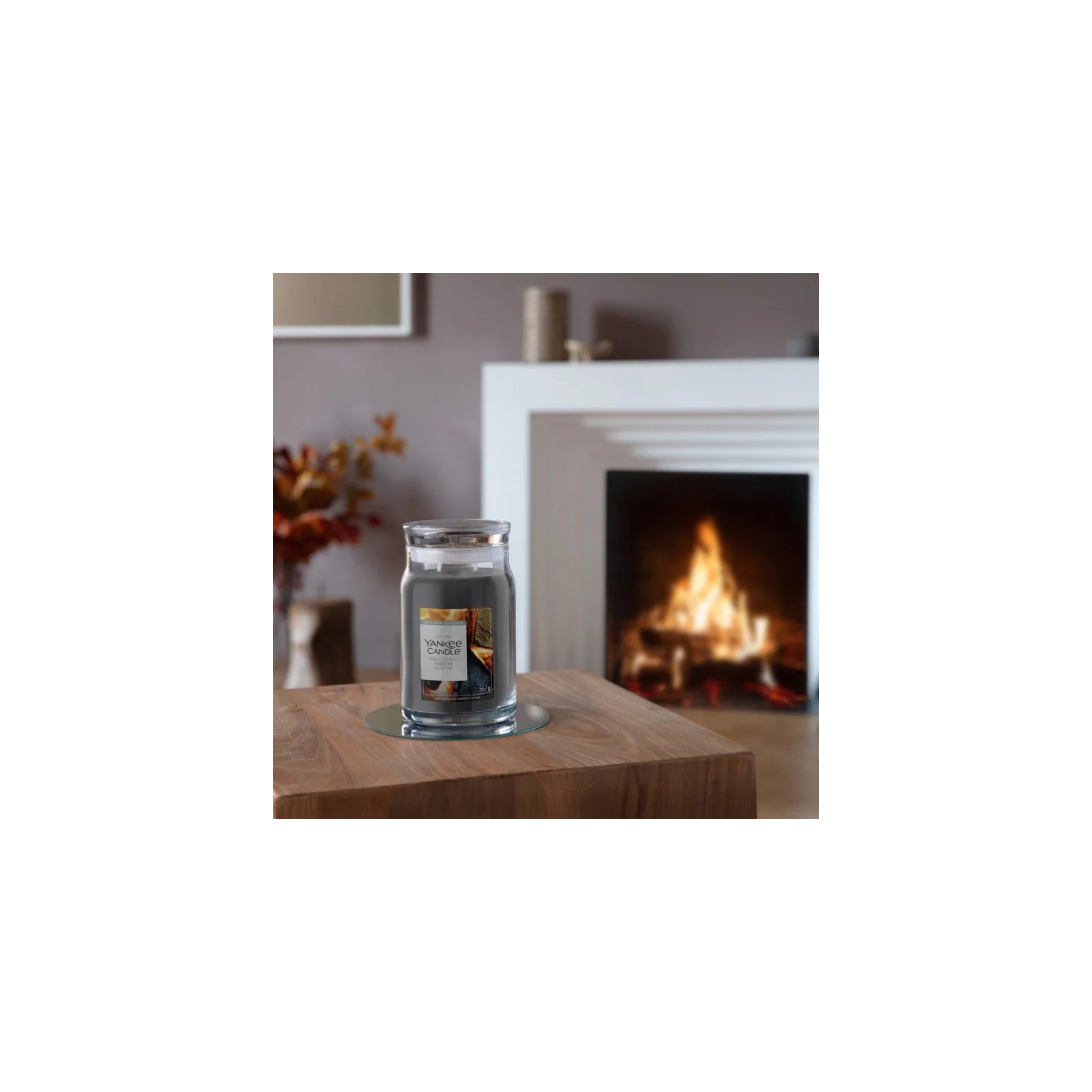 YANKEE CANDLE Crackling Embers świeca zapachowa Signature duża 567g