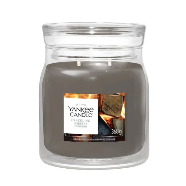 YANKEE CANDLE Crackling Embers świeca zapachowa Signature średnia 368g