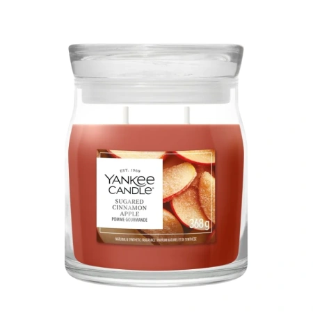 YANKEE CANDLE Sugared Cinnamon Apple świeca zapachowa średnia 411g