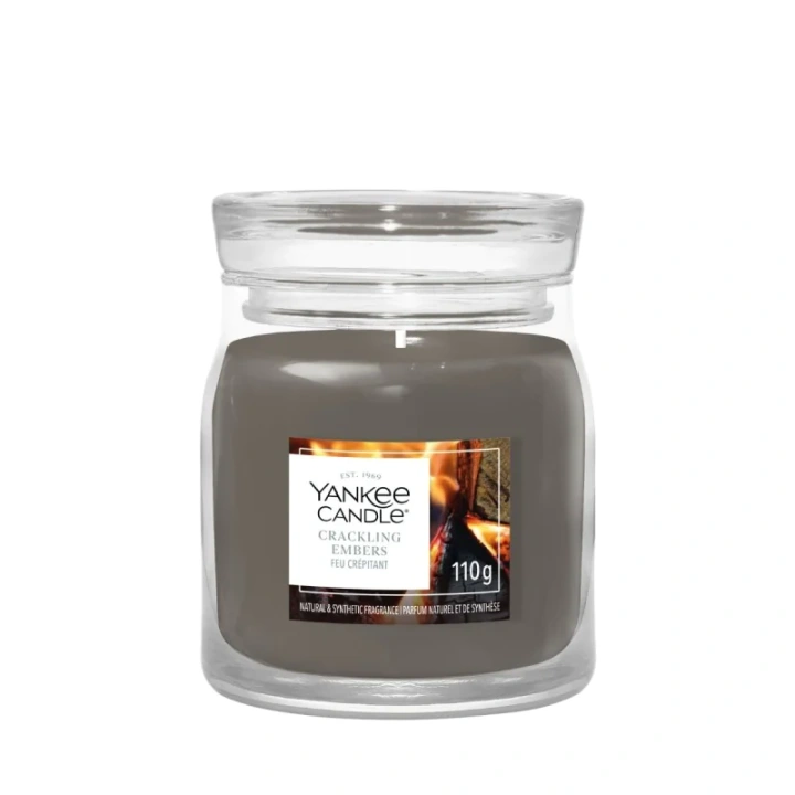 YANKEE CANDLE Crackling Embers świeca zapachowa Signature mała 110g