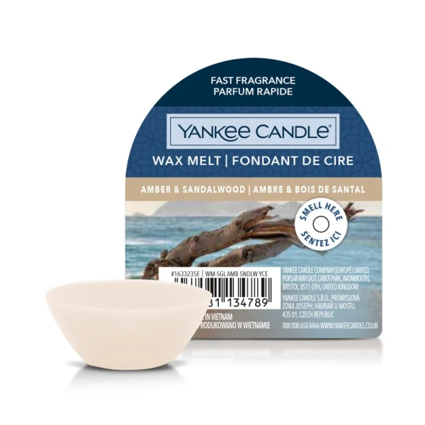 YANKEE CANDLE Amber & Sandalwood wosk zapachowy 22g