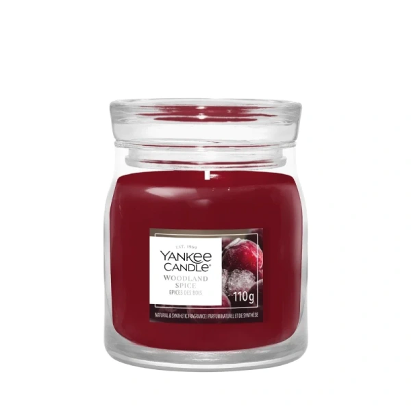 YANKEE CANDLE Woodland Spice świeca zapachowa Signature mała 110g