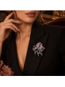 ECARLA broszka fioletowy irys z cyrkoniami BZ256