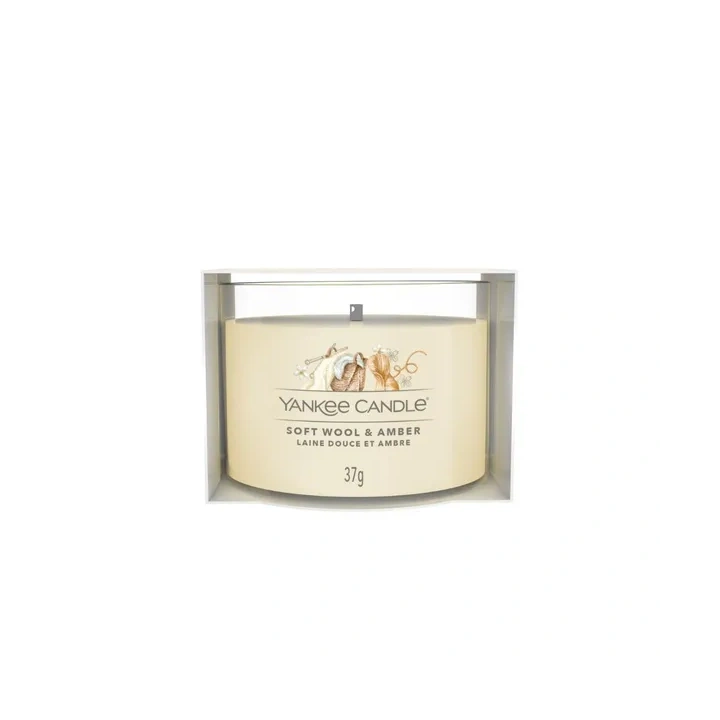 YANKEE CANDLE Signature Mini świeca w słoiku SOFT WOOL & AMBER 37g