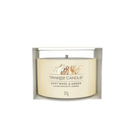 YANKEE CANDLE Signature Mini świeca w słoiku SOFT WOOL & AMBER 37g