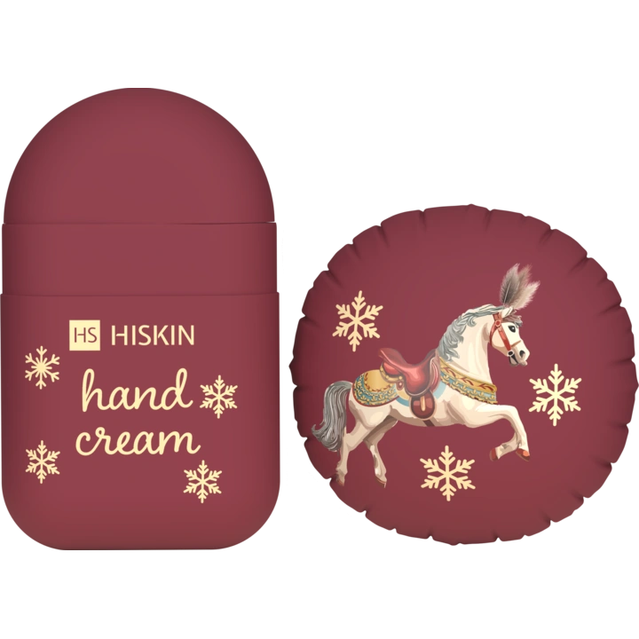 HISKIN Merry Christmas zestaw krem do rąk + okrągły ogrzewacz do rąk