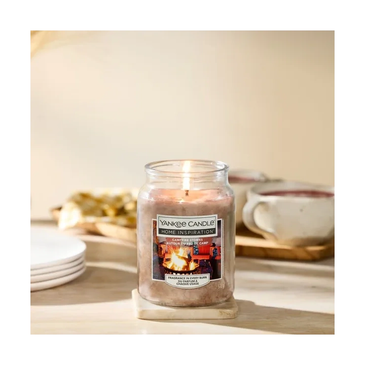 YANKEE CANDLE Home Inspiration Duża świeca w słoiku CAMPFIRE STORIES 538g