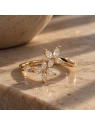 ECARLA pierścionek ze stali szlachetnej pozłacany 14k złotem elegancki rozm. R6 PST1078R6