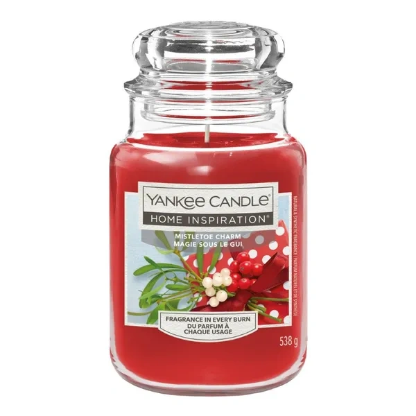 YANKEE CANDLE Home Inspiration Duża świeca w słoiku MISTLETOE CHARM 538g
