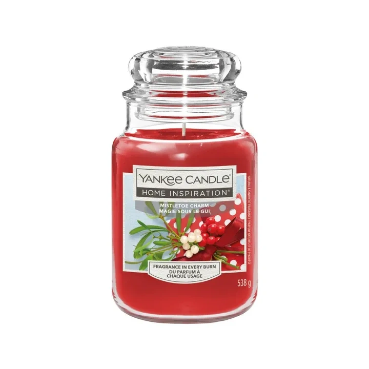 YANKEE CANDLE Home Inspiration Duża świeca w słoiku MISTLETOE CHARM 538g