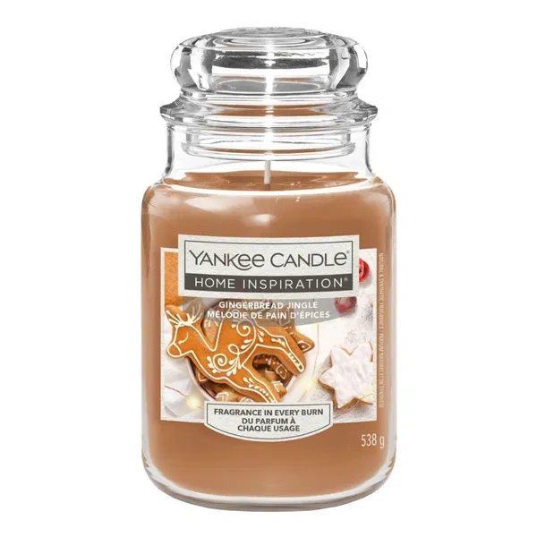 YANKEE CANDLE Home Inspiration Duża świeca w słoiku GINGERBREAD JINGLE 538g