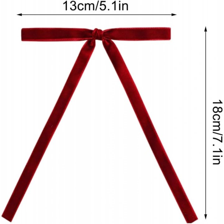ECARLA kokardki świąteczne zestaw ozdób na choinkę czerwone zestaw 12 szt. 13x18cm WOZ39 12szt