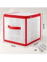 ECARLA organizer na bombki pudełko z przegródkami na ozdoby świąteczne czerwony na 64 bombki 30x30cm POJ14 64szt