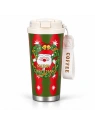 ECARLA kubek termiczny świąteczny ze stali nierdzewnej z uchwytem Merry Christmas CUP33 550ml