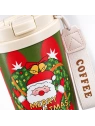 ECARLA kubek termiczny świąteczny ze stali nierdzewnej z uchwytem Merry Christmas CUP33 550ml